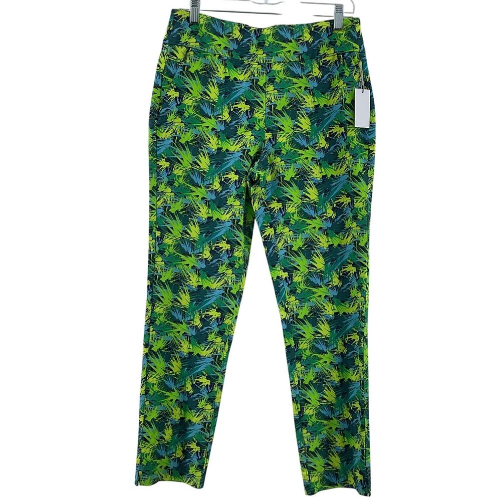 Soft Surroundings Vibrant Green Leaf Pants